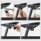 Wozinsky LED rear bicycle light with micro USB red light 5 modes black (WRBLB2) Photo