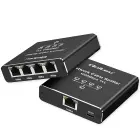Qoltec Splitter Ethernet mini SWITCH 1x4 RJ45 | 1000Mb/s | USB-C | Aluminium Foto 1
