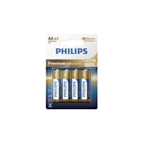 Battery PHILIPS AA LR6 4pcs Premium Alkaline Foto 1