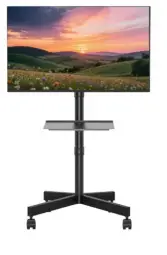 TV stiprinājums Gembird 32" - 55" TV floor stand with caster wheels Фото num