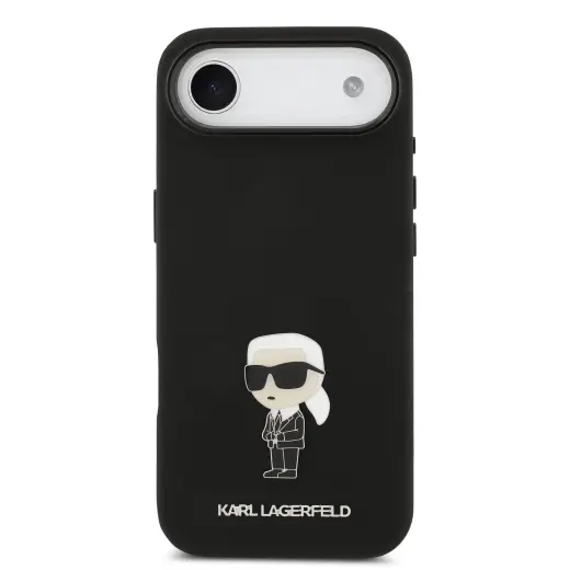 Karl Lagerfeld Liquid Silicone Metal Ikonik Case for iPhone Air Black Foto 2