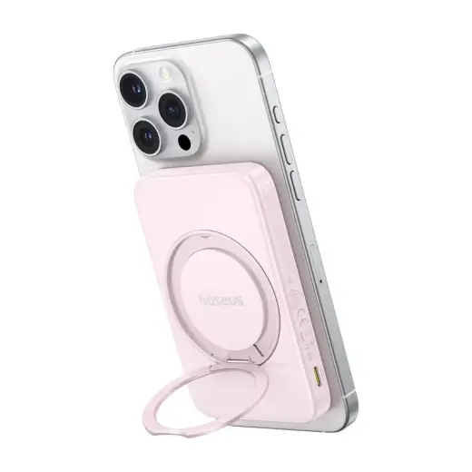 Baseus powerbank with stand PicoGo Qi2 5000mAh 20W (pink) Foto 3