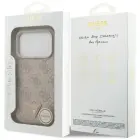 Guess Leather 4G Triangle Strass MagSafe Case for iPhone 18 Pro / 17 Pro Pink — Foto 8