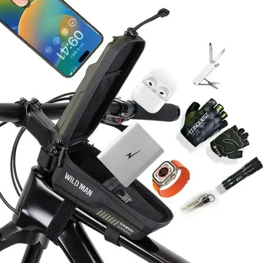 WILDMAN Etui|sakwa na ramę roweru GX200 uchwyt rowerowy czarna|black Foto 5