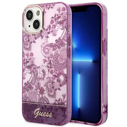 Guess GUHCP14MHGPLHF iPhone 14 Plus 6,7" fuksja|fuschia hardcase Porcelain Collection Фото num