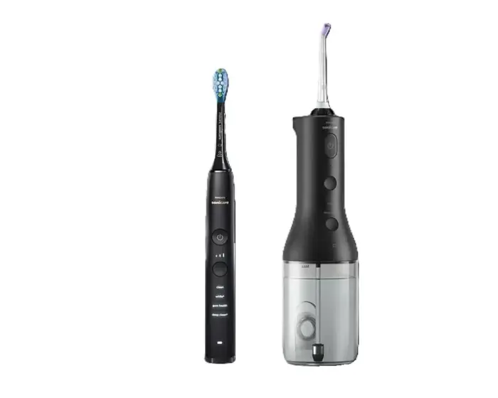 Philips Sonicare Cordless Power Flosser DiamondClean 9000 mutes dobuma irrigators, melns