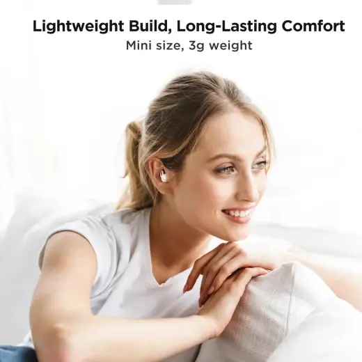 Joyroom JR-TS1 Cozydots Series TWS headphones with Bluetooth 5.3 and noise cancellation - white Foto 7