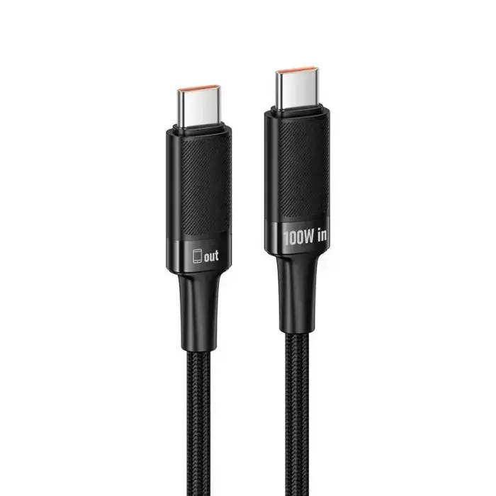 Cable USB C to USB C Hoco PD 5A 100W 1,2 m U153 Extreme black