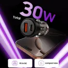Tech-Protect CC03 30W 2-Port USB-A | USB-C Car Charger - Black Foto 4