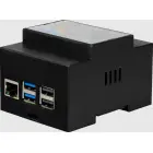 Korpuss Raspberry Pi 5 (RPI5), DIN sliedes montāžai melnsJOY-IT — Foto 1