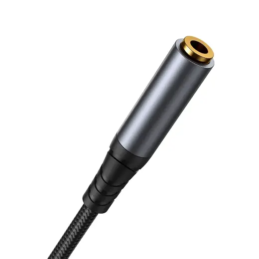 Joyroom stereo audio cable AUX 3.5 mm mini jack (male) - mini jack (female) 1.2 m black (SY-A09) Photo