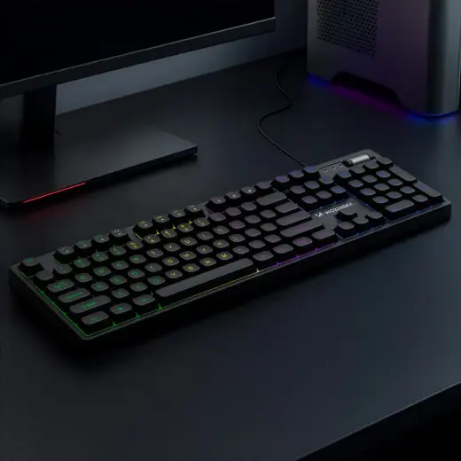 Wozinsky WKG-200 rainbow membrane gaming keyboard with scroll wheel - black Foto 5