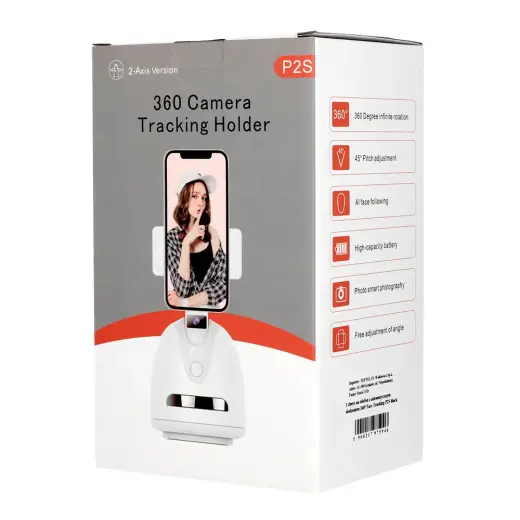 Phone holder with 360° face tracking P2S black Фото num