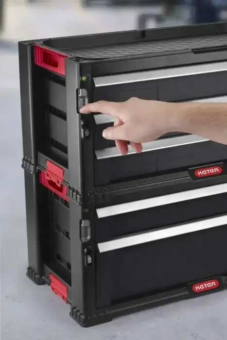 Instrumentu lāde ar 2 atviktnēm Drawers Tool Chest 56,2x28,9x26,2cm Foto 4