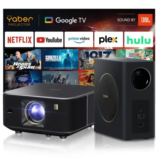 Yaber K3 Pro LCD FullHD 1080p Multimedia Projector with JBL Speakers and Subwoofer - Black Foto 10