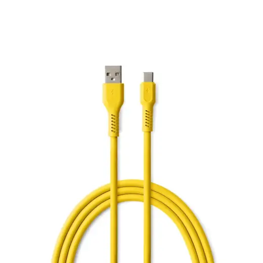 COLORUM CK60-AC-05 data transfer and charging cable | USB-A to USB-C | 15W | 1.8m | yellow Photo