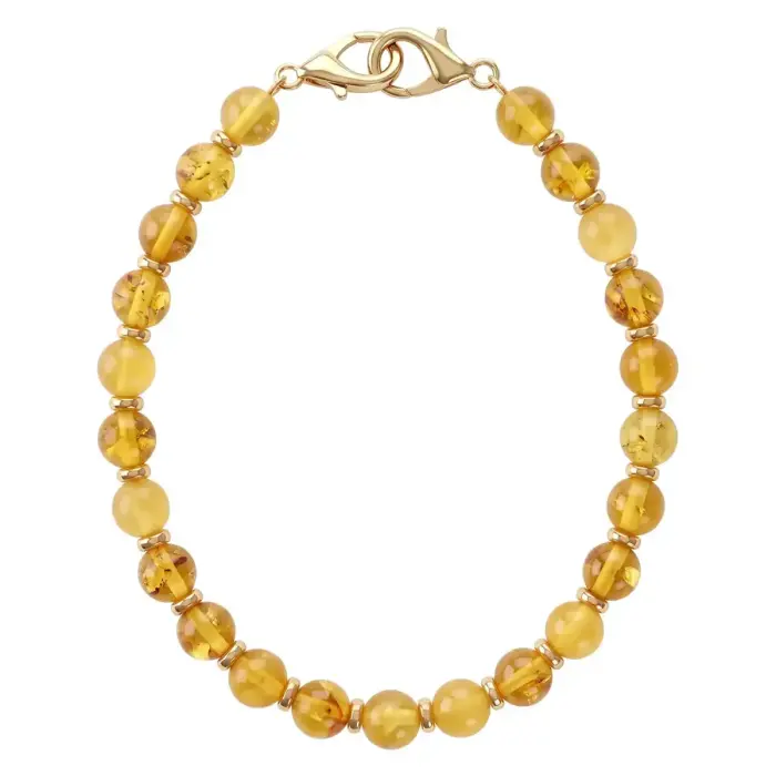 Beaded phone strap yellow