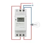 Qoltec Electronic Timer Switch for DIN Rail with Built-in Battery | 7-Day Schedule | 16 Programs Фото num