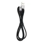 Cable USB A to Lightning Blue Star 2,4A with braid 1,2 m TFK-DC-003 black Photo