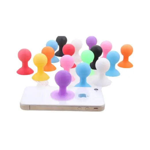 Phone holder with a round head - red Photo