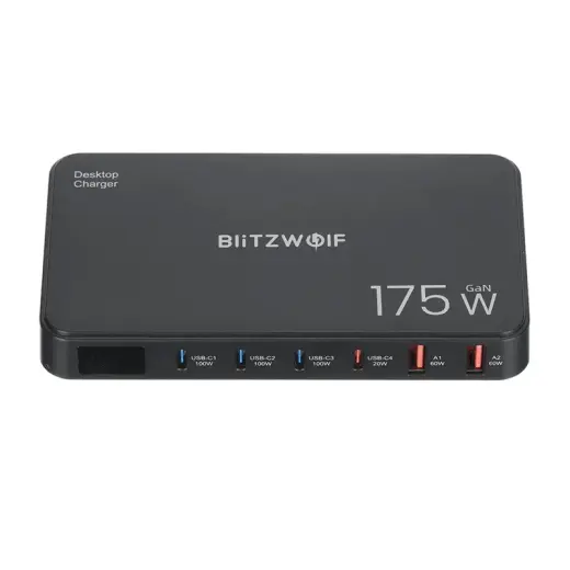 Blitzwolf BW-S30 6-in-1 Charging Station 4xUSB-C + 2xUSB 175W Фото num