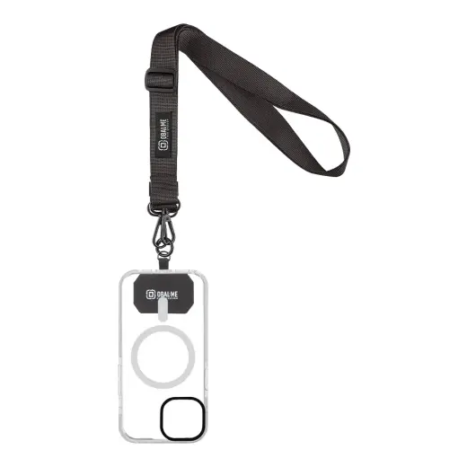 OBAL:ME NeckTag Ribbon Rope for Mobile Phone Black