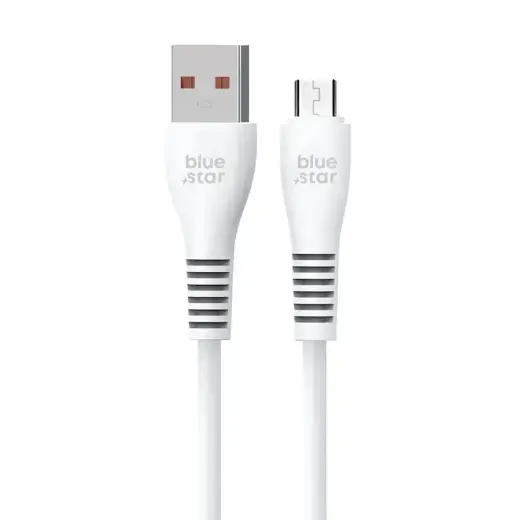 Cable USB A to Micro USB Blue Star 2A 1 m DC99M white Foto 2