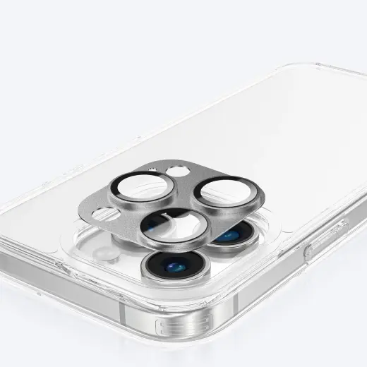AmazingThing Aviation-Grade Alloy Tempered Glass Lens for iPhone 16 Pro | 16 Pro Max Camera Lens - Gray Фото num