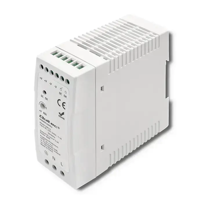 Qoltec DIN rail power supply | 60W | 24V | 2.5A | White | Slim Foto 5