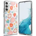 Ringke Fusion Design Armored Case Cover with Gel Frame for Samsung Galaxy S22 + (S22 Plus) transparent (Floral) (F593R31) Photo