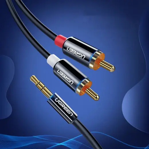 UGREEN AV116 3,5mm Jack to 2RCA (Cinch) Cable 2m black (AV116 10584) Photo