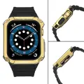 Protect Strap Band Band with Case for Apple Watch 7 | SE (41|40 | 38mm) Case Armored Watch Cover Black Фото num