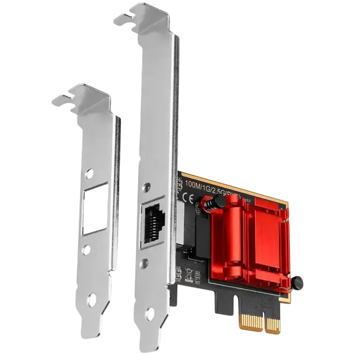 PCI-Express network card with 2.5 Gbit/s transmission rate and PXE support.