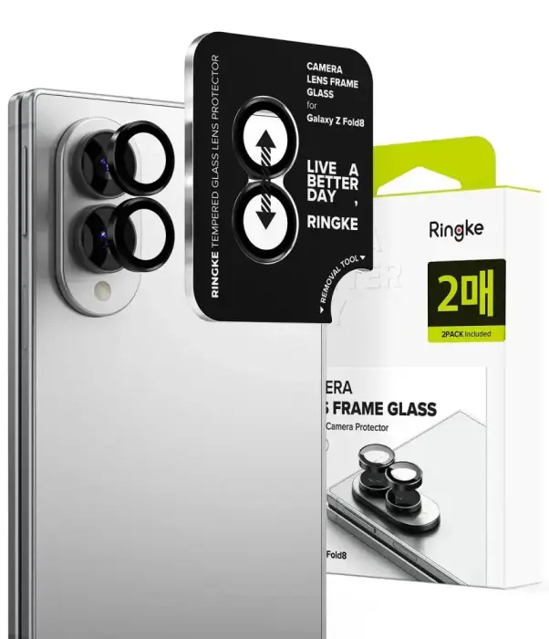 Ringke Camera Frame kameras aizsargstikls telefonam Samsung Galaxy Z Fold 8 (F971) melns (2 gab.)
