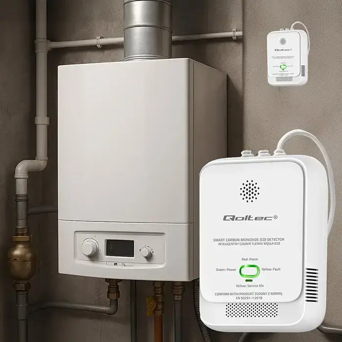 Qoltec Certified Carbon monoxide sensor | CO detector | alarm 85dB | LED Foto 2