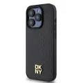 DKNY PU Leather Repeat Pattern Stack Logo MagSafe Case for iPhone 14 Pro Black — Фото 2