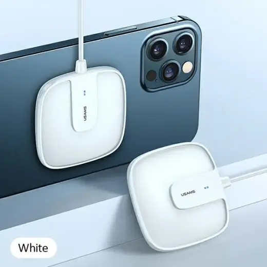 USAMS Ład. indukcyjna US-CD159 magnetic W1 15W Extra-thin iPhone 12 series biały|white CD159DZ02 Фото num