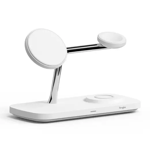 RINGKE 3IN1 QI2 MAGNETIC MAGSAFE WIRELESS CHARGER WHITE Фото num