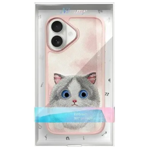 Nimmy Big Eyed Pet 2.0 Cat phone case for iPhone 16 pink Photo