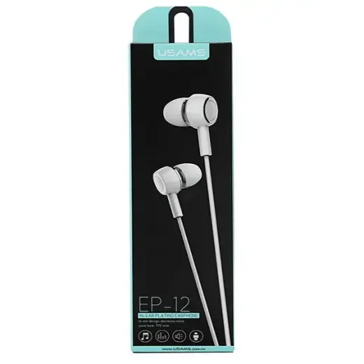 USAMS Słuchawki stereo EP-12 biały |white HSEP1202 jack 3,5mm Foto 3