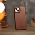 iCarer CE Oil Wax Premium Leather Folio Case iPhone 14 Plus magnetic flip case MagSafe brown (AKI14220707-BN) — Photo 11