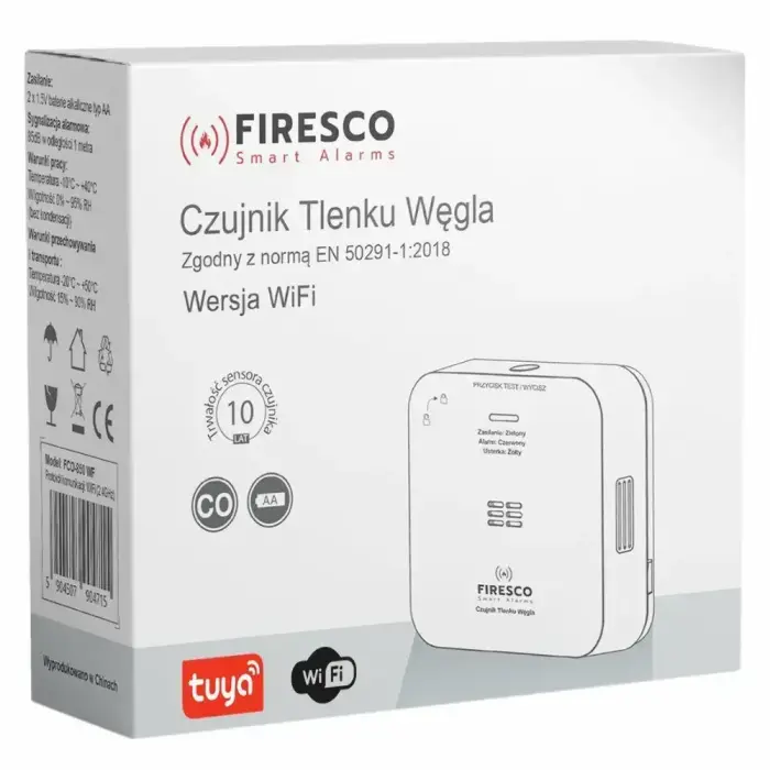 Firesco FCO-850 WF Wi-Fi Carbon Monoxide Detector Tuya Smart Life Foto 5
