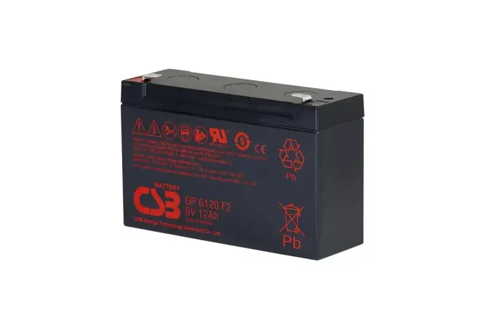 Lead acid battery 6V 12Ah Pb AGM VRLA CSB