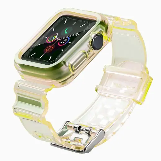 Fusion Light Set silikona siksniņa Apple Watch  42mm | 44mm | 45mm dzeltena Foto 1