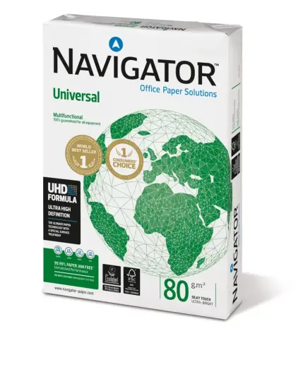 Papīrs NAVIGATOR UNIVERSAL A4 80g/m2, 500 loksnes/iepakojumā Фото num