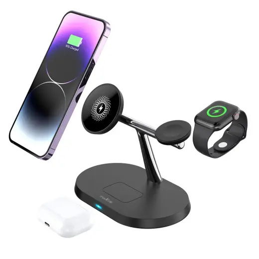 Maxlife MXWC-03 3in1 wireless charger 15W black Foto 5