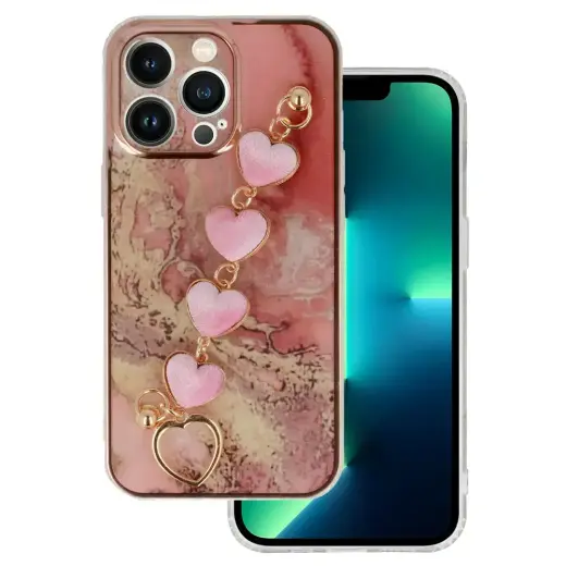 Trend phone case for iPhone 13 Pro pink (Design 6)
