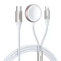 Joyroom 2 in 1 Lightning cable and inductive charger for Apple Watch 1.5m white (S-IW011) Фото num