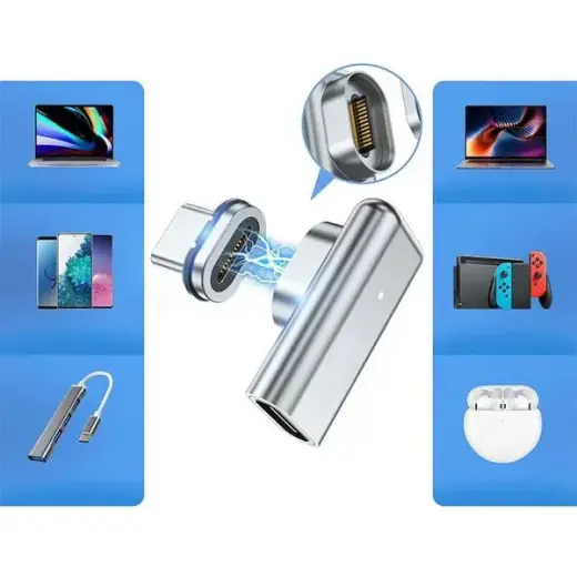 Beline Adapter magnetyczny USB-C srebrny|silver DAC BLNAM01 Photo