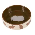 Bowl for animals, ceramic : Trixie Ceramic bowl with motif, hamster, 80 ml|ø 8 cm Photo
